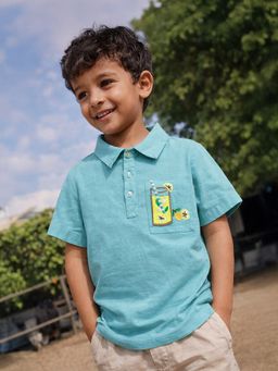 Somersault - Boys Blue Cotton T-Shirt