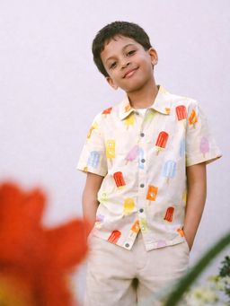 Somersault - Boys Ice Cream Multi Cotton Shirt