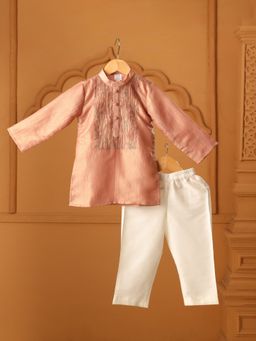 CASA NINOS - Peach Noor Kurta & Pyjama