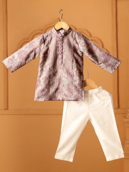 CASA NINOS - Amethyst Bloom Pintuck Kurta & Pyjama