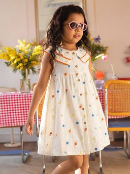 Somersault - Girls Cotton A-Line Dress With Cotton Lining