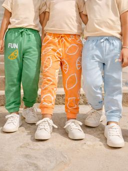 Somersault - Girls Multi Cotton Jogger Trousers (Pack of 3)