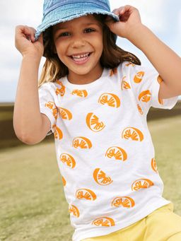 Somersault - Girls White Cotton T-Shirt