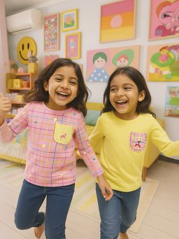 Somersault - Girls Multi Cotton Full Sleeve T-Shirt (Pack of 2)