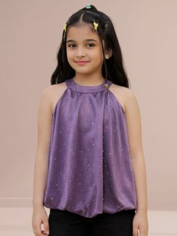 Lil Drama - Glam Up Girls Party Purple Balloon Top