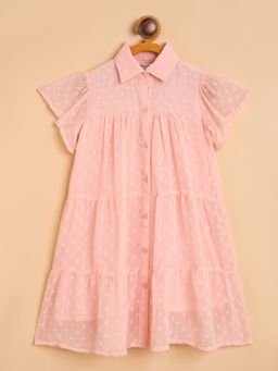 Stylo Bug - Girls A-Line Dress Peach