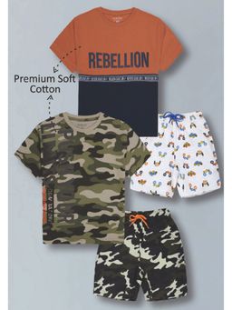PLUM TREE - Camouflage T-Shirt & Shorts - Multi-Color (Pack of 2)