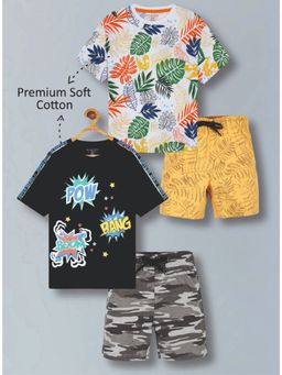 PLUM TREE - Tape T-Shirt And Shorts - Multi-Color (Pack of 2)