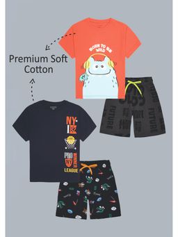 PLUM TREE - T-Shirt And Aop Shorts - Multi-Color (Pack of 2)