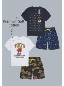 PLUM TREE - T-Shirt And Aop Shorts - Multi-Color (Pack of 2)