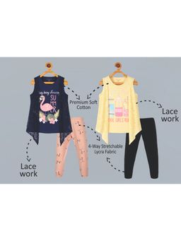 PLUM TREE - Girls Glittered Shrug Top And Leggings