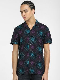 Jack & Jones - X Black Panther Purple Printed Short Sleeves Shirt