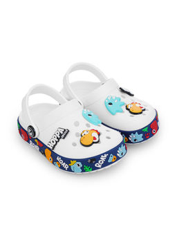 HOPPA - Kids White Dino Clogs