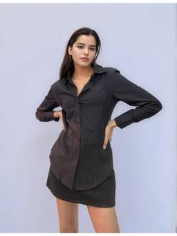Outzidr - Black Solid Everyday Shirt