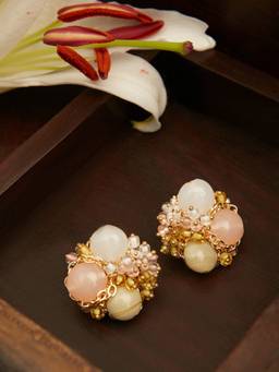 House of D'oro - Statement 3 Pastel Stone Round Earrings
