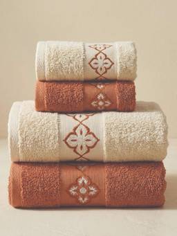 SPACES - Aurum Sierra Solid 100% Cotton 400 GSM 2 Bath Towels and 2 Hand Towels