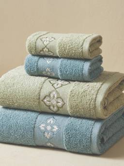 SPACES - Aurum Willow Solid 100% Cotton 400 GSM 2 Bath Towels and 2 Hand Towels