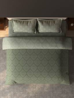 SPACES - Avira Sage Ornate Microfibre Double Quilt