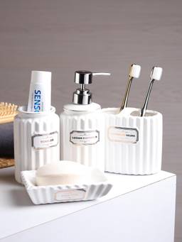 De Maison Decor - Valence Bathroom White (Set Of 4)