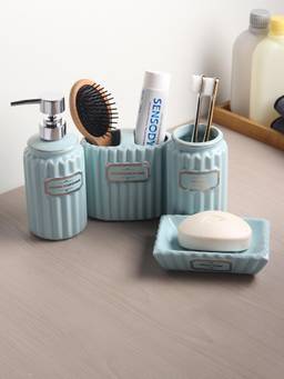 De Maison Decor - Valence Bathroom Blue (Set Of 4)