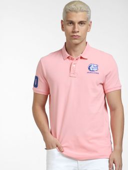 Jack & Jones - Pink Embroidered Logo Polo T-shirt