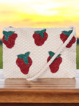 Astrid - Women Red Embroidered Sling Bag