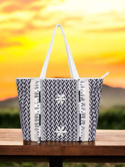 Astrid - Women Purple Embellished/Sequined Tote Bag