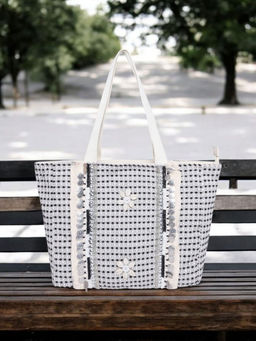 Astrid - Women Grey Embellished/Sequined Tote Bag