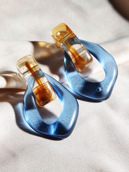 Kazo - Acrylic Blue Earrings