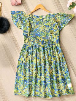 Bella Moda - Multi-Color Cotton Printed Knee Length Dress