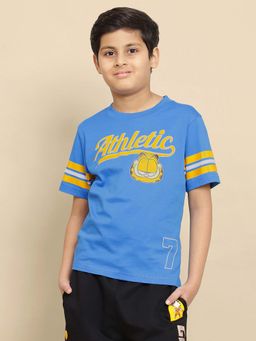 Kidsville - Blue Cotton Graphic T-Shirt