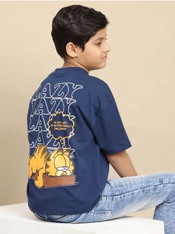 Kidsville - Blue Cotton Graphic T-Shirt