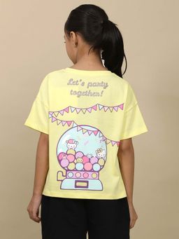 Kidsville - Yellow Cotton Graphic T-Shirt