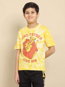 Kidsville - Yellow Cotton Graphic T-Shirt