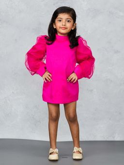 Pink Cow - Pink Polyester Solid Mini Dress