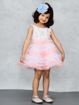 Pink Cow - Multi-Color Net Embroidered Mini Dress