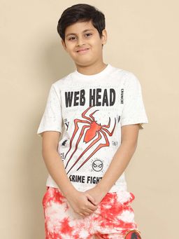 Kidsville - Off White Cotton Graphic T-Shirt