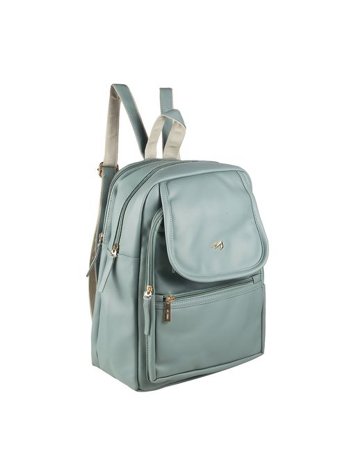 Buy Metro Solid-Plain Green Backpack Online