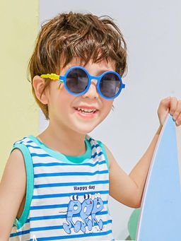 Little Surprise Box - Blue Frame with Grey Lens Anti Ultraviolet Kids Sunglasses