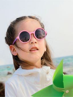 Little Surprise Box - Pink Frame with Grey Lens Anti Ultraviolet Kids Sunglasses