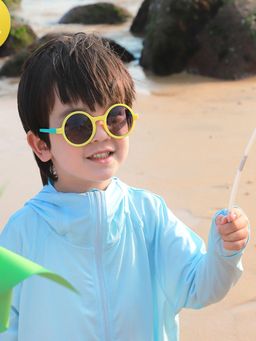 Little Surprise Box - Yellow Frame with Grey Lens Anti Ultraviolet Kids Sunglasses