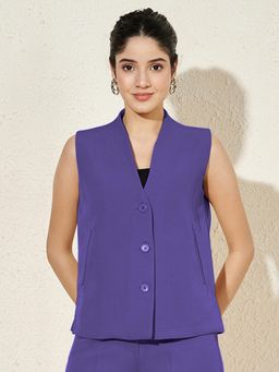BRINNS - Womens Indigo V-Neck Formal Waistcoat