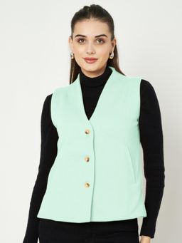 BRINNS - Womens Green V-Neck Formal Waistcoat
