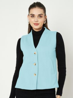 BRINNS - Womens Turquoise V-Neck Formal Waistcoat