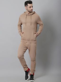 Selfusion - Premium Slim-Fit Fleece Beige Co-Ord Set