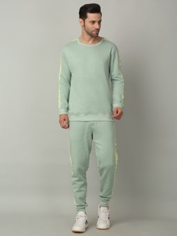 Selfusion - Side-Stripe Green Co-Ord Set