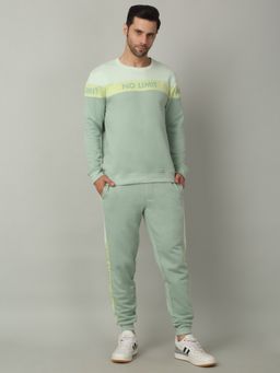 Selfusion - Side-Stripe Green Co-Ord Set