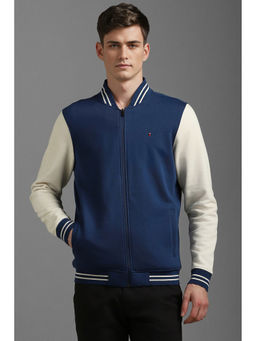 Louis Philippe - Men Casual Blue Colorblock Sweatshirt