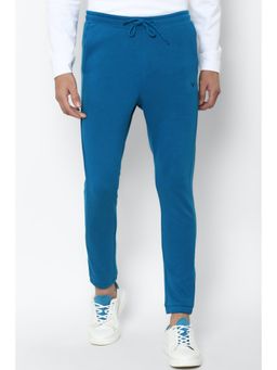 Allen Solly - Men Solid Regular Fit Blue Jogger Pants