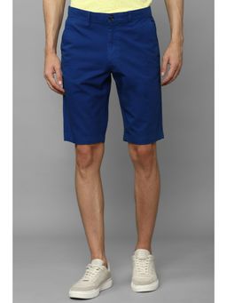 Allen Solly - Men Blue Solid Slim Fit Shorts